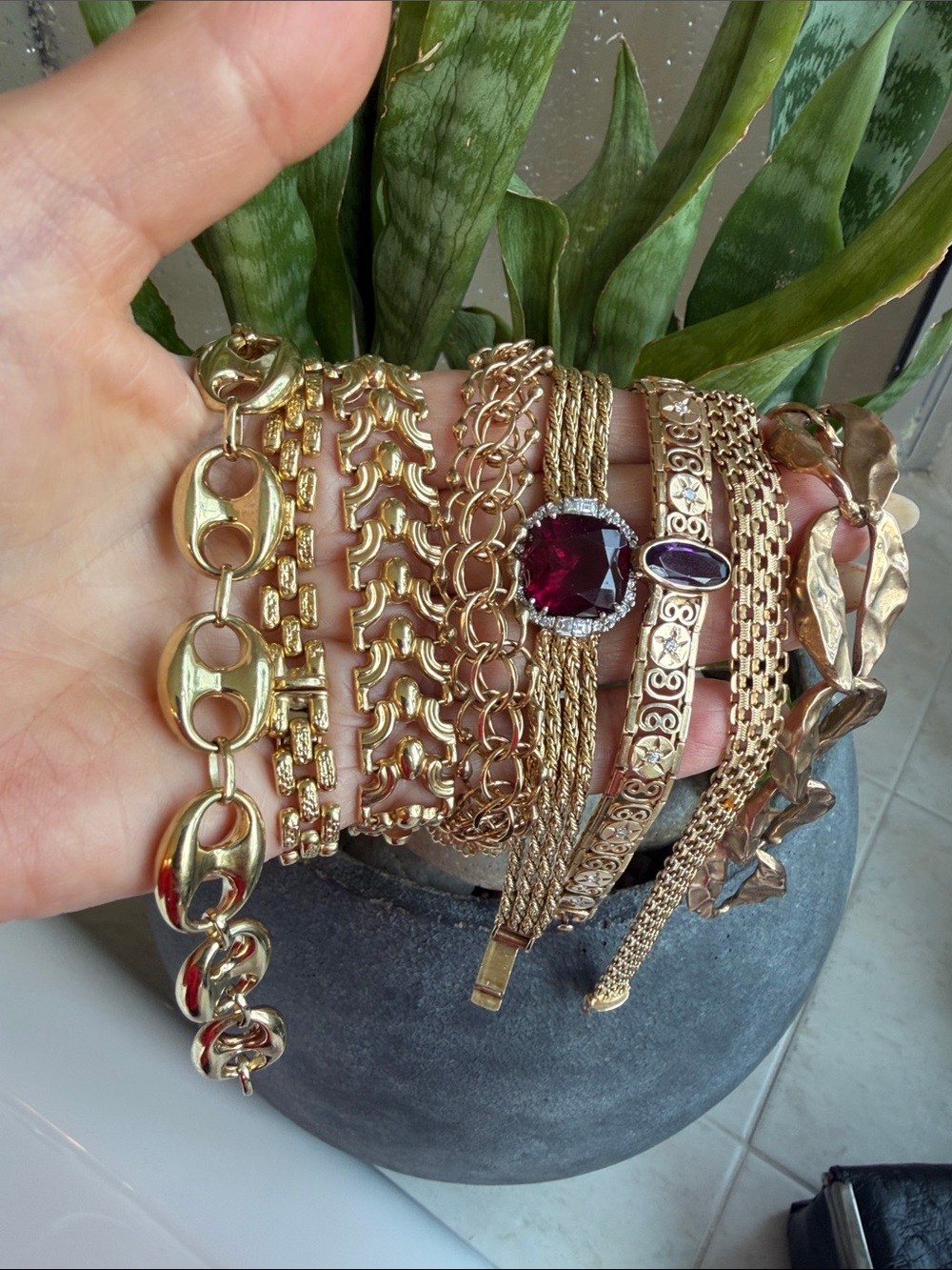14 and 18 k bangles